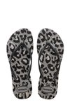 Havaianas Slim Animal Print Flip Flop In Steel Grey/ Grey