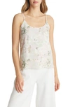 Nordstrom Everyday Satin Camisole In Grey- Green Batina Print