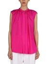 Alexander Mcqueen Silk Blouse In Purple