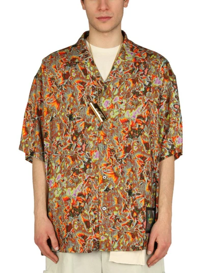 Ambush Bowling Collar Logo Patch Shirt In Multi