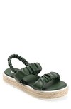 Journee Collection Women's Knowles Platform Espadrille Sandals In Olive