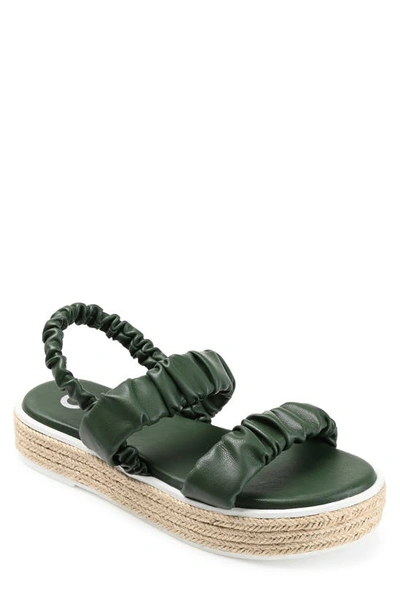 Journee Collection Women's Knowles Platform Espadrille Sandals In Olive