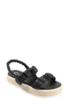Journee Collection Women's Knowles Platform Espadrille Sandals In Black