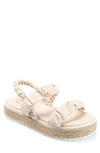 Journee Collection Women's Knowles Platform Espadrille Sandals Women's Shoes In Off White
