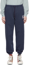 Rassvet Navy Cotton Lounge Pants In Navy Blue