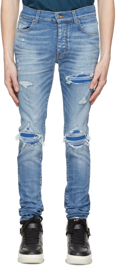Amiri Indigo Skinny Jeans In 70's Indigo-12 oz It