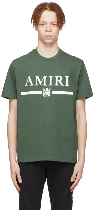 Amiri T-shirt In Green Cotton
