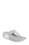 Fitflop Walkstar Flip Flop In Silver