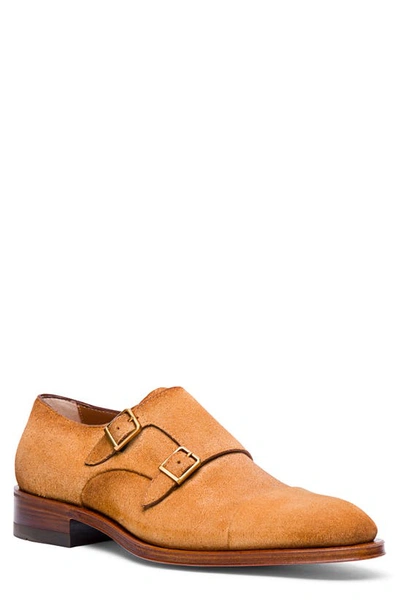 Santoni Divot Double Monk Strap Shoe In Light Brown