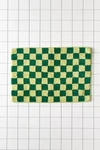 Urban Outfitters Checkerboard Bath Mat In Green