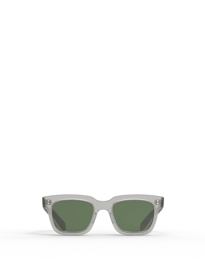 Mr. Leight Arnie S Grey Crystal-matte Platinum/green Unisex Sunglasses