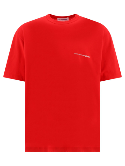 Comme Des Garçons Chest Logo T-shirt In Red