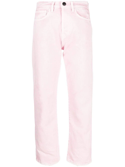 3x1 Pink High Rise Straight-leg Jeans