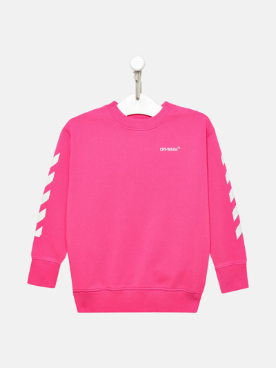 Off-white Pink Cotton Rubber Sweatshirt
