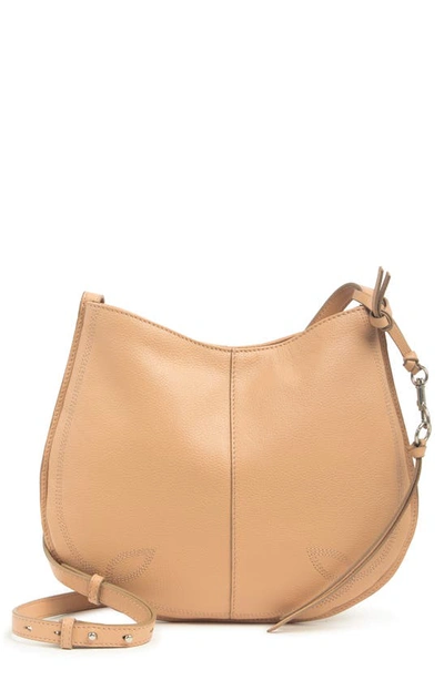 Lucky Brand Brin Large Leather Crossbody Bag In Lt Dusty Sand