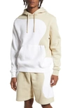 Nike Sportswear Color Clash Men's Pullover Hoodie In White/ Rattan