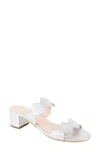 Patricia Green Palm Beach Slide Sandal In Silver Metallic Suede