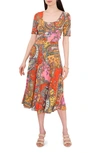 CHAUS CHAUS PAISLEY PRINT MIDI DRESS