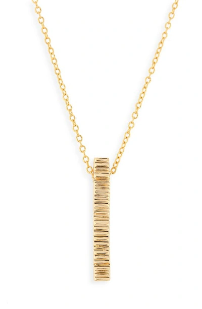 Soko Meta Bar Pendant Necklace In Gold