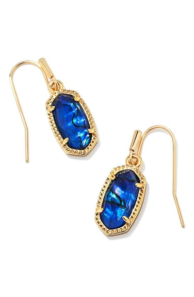 Kendra Scott Lee Small Drop Earrings In Navy Abalone