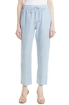 HUGO BOSS TATINIA DRAWSTRING LINEN PANTS