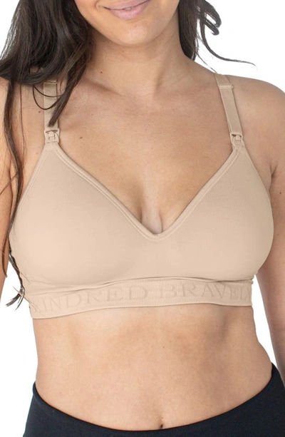 Kindred Bravely Plus Size Sublime Adjustable Crossover Nursing & Lounge Bra  S In Stone