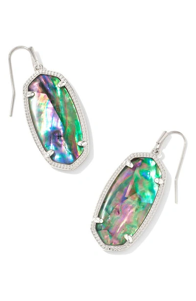 Kendra Scott 14k Gold Plated Elle Drop Earrings In Lilac Abalone