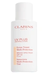 Clarins Uv Plus Anti-pollution Broad Spectrum Spf 50 Tinted Sunscreen Multi-protection, 1.6 oz In Light