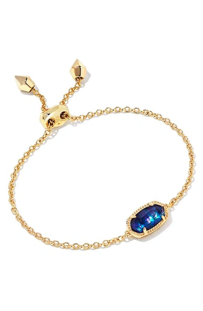 Kendra Scott Elaina Birthstone Bracelet In Navy Abalone