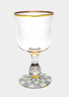 MACKENZIE-CHILDS STERLING CHECK WATER GLASS