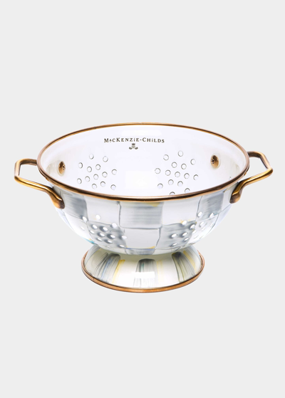 MACKENZIE-CHILDS STERLING CHECK SMALL COLANDER