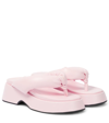 Ganni Retro Pink Vegan Leather Flatform Sandals