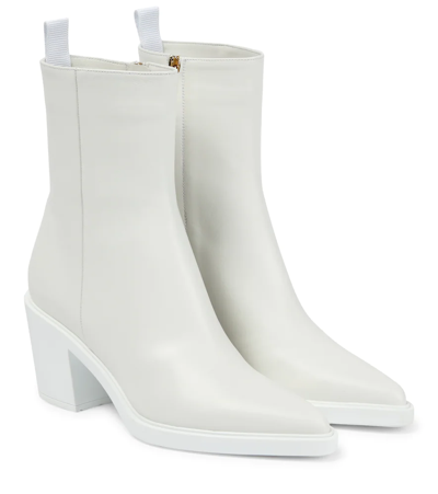 Gianvito Rossi Ankle Boots Dylan Calfskin In White