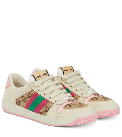 Gucci Crystal-embellished Gg Screener Trainers In Default Title