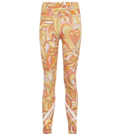 Tory Sport Tory Burch Weightless Printed Chevron 7/8 Legging In Fantasy Floral