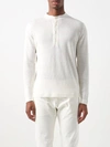 Thom Sweeney Slim-fit Linen Henley T-shirt In White