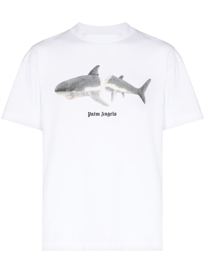 Palm Angels Shark Classic T-shirt In White