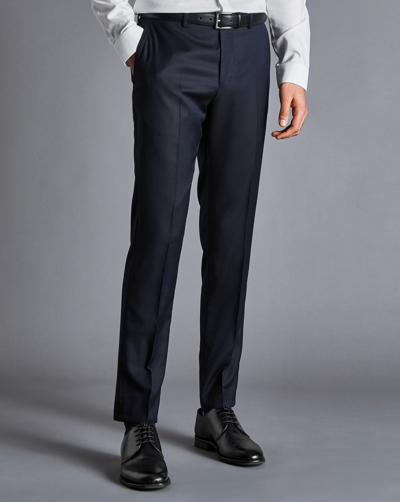 Charles Tyrwhitt Italian Luxury Suit Trousers In Blue