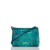 Brahmin Lorelei Croc Embossed Leather Shoulder Bag In Peacock