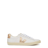 Veja + Net Sustain Esplar Metallic-trimmed Leather Sneakers In White