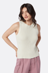 JOIE LUCIAN SLEEVELESS COTTON SWEATER IN WHITE