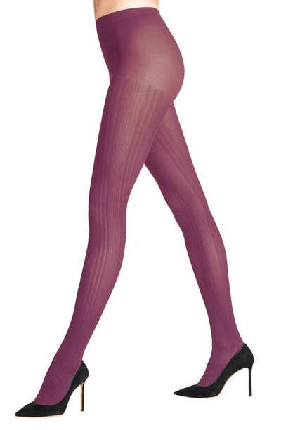 Falke Prime Rib Semisheer Tights In Raspberry
