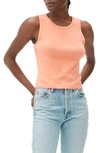 Michael Stars Kendall Crop Cotton Tank Top In Camilia