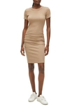 Michael Stars Katie Ruched Body-con Dress In Safari