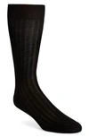 CANALI COTTON RIB DRESS SOCKS