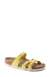 Birkenstock Franca Soft Footbed Leather Sandal In Light Yellow