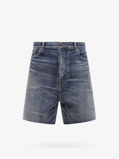 Saint Laurent Bermuda Shorts In Blue