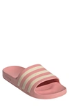 Adidas Originals Adidas Women's Originals Adilette Aqua Slide Sandals In Wonder Mauve/ Wonder White