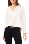 Vince Camuto Geo Jacquard Blouse In New Ivory
