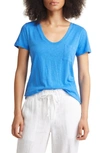 Caslon Rounded V-neck T-shirt In Blue Palace